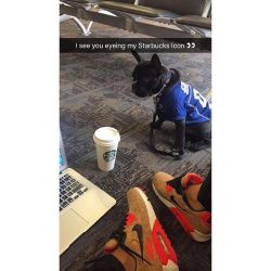 #NationalAirmaxDay sportin&rsquo; my fav pair thru the Airport today 🙌🏾 Icon wanted mama&rsquo;s Starbucks 😜🐶 #RoadDog by richelleryan