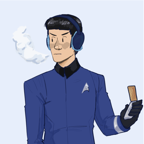 starfleetspacecadet: [drops everything to draw earmuff spock]