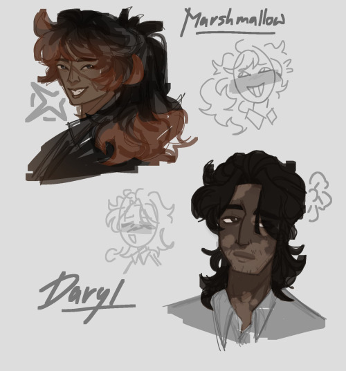 Marshmallow And Daryl As Humans