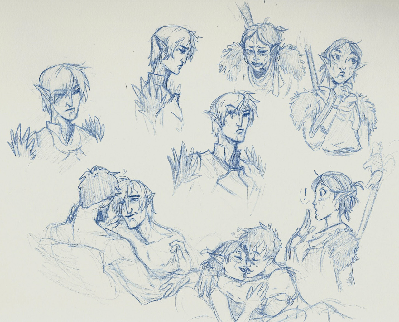 juls-art:  Fenris and Merrill, my romance king and queen of DA2. &lt;3 I adore