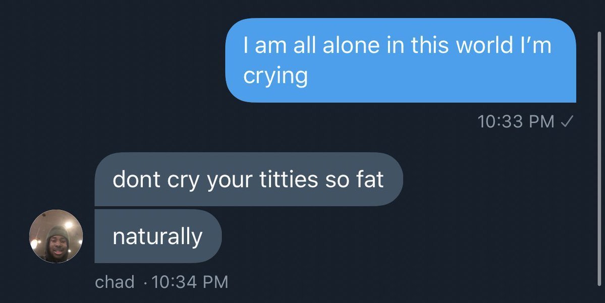 evilneo:yung-starbucks-deactivated20210:But ur pussy too fat to be depressed 🥺Same energy