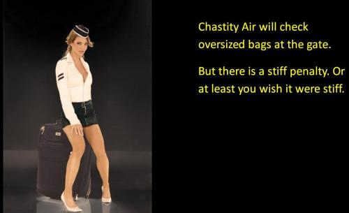 XXX Chastity Air will check bags at the gate. photo