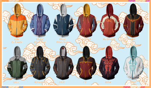 azula-the-firelord:pratmanprathik:Avatar Hoodies! [Last Airbender /  Legend of Korra]http://prathik.