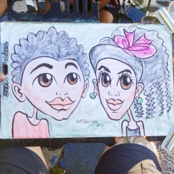 Doing caricatures at Dairy Delight!  12"x18"