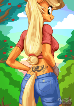 ponyderivative:  Applejack - Apple Bucker by mysticalpha    c: