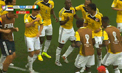  Colombia NT dancing after their goals 