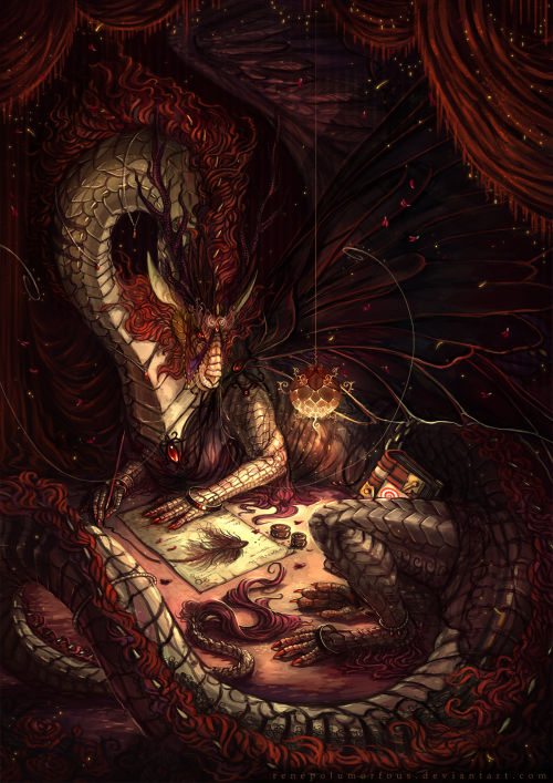 renepolumorfousart:Commission for InfectionaryNarcissa : The LorekeeperFlight Rising Art Shop