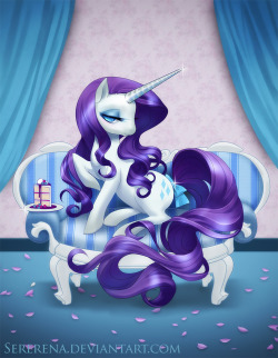 griffins-unicorns:Rarity by sererena  <3