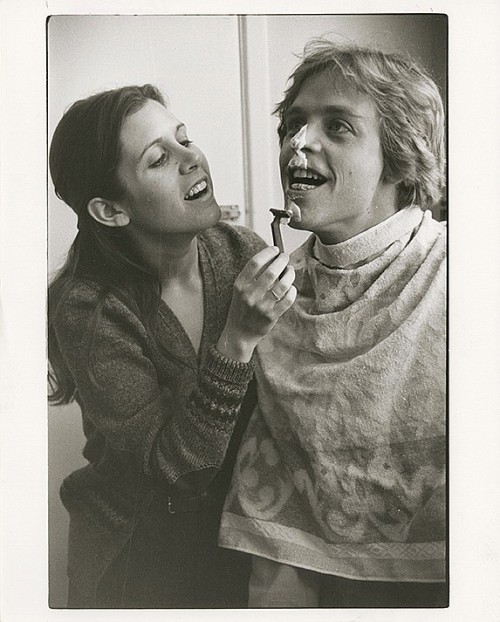 cinemagorgeous:  Images from Carrie Fisher’s private photo collection taken during the filming of Star Wars. 