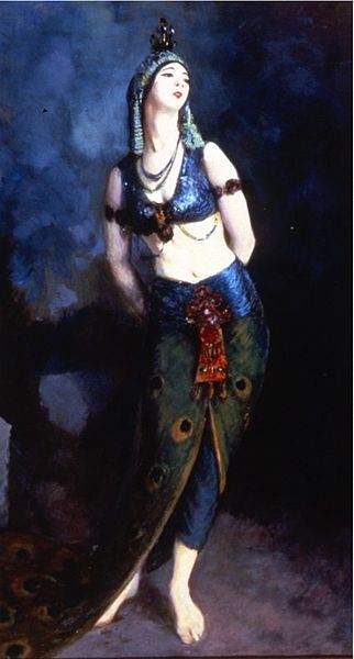 “Ruth St. Denis in  the Peacock Dance” by Robert Henri, 1919