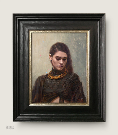 ‘Fallen Portrait VII’-A recent 8x10″ fallen portrait painted for my Dark Kingdom s