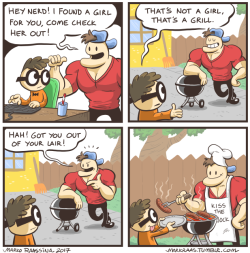 roccotherox:  markraas: Nerd and Jock comic  This is cute n sweet. Good job mang! 