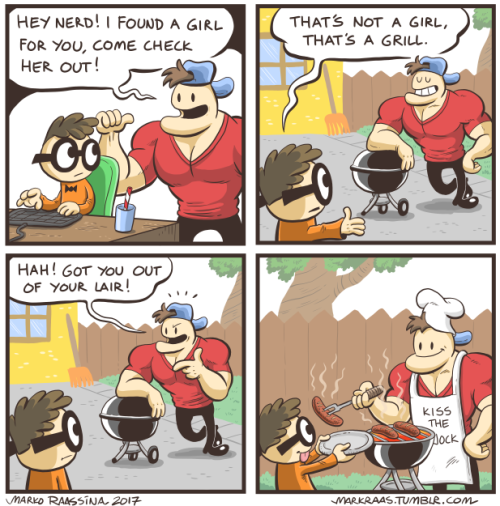 markraas:  Nerd and Jock comic