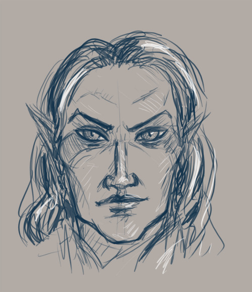 darkartofthesith:testing new tablet pen with some sketches of @vanusgalerions gorgeous elves :’)