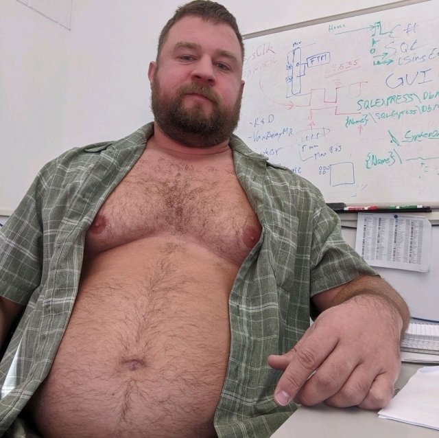 hairy-muc-bear:2021.01.28.Thursday&rsquo;s BILFS in Open Shirts Next Door Bulls
