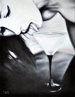 cora-tiana:  ‘Martinii’ Artwork by Tiana, 2014 Oil on canvas, 35x45 cm  Mmmmmm dirty Martinis I love you so 💕🍸💕