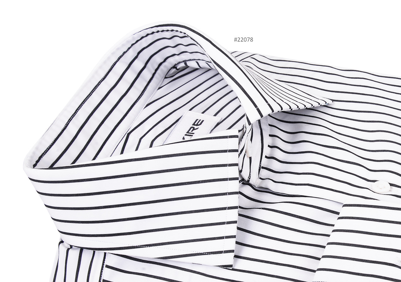 Luxire — Black Pencil Stripes on White Essential striped...