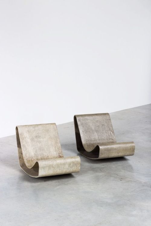 Loop Chair, 1954Willy GuhlLightweight natural fiber cement (cement, powdered limestone, cellulose an