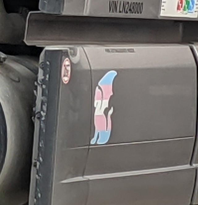 oso-de-cocina:oso-de-cocina:oso-de-cocina:50,000 notesYou guys sure do trans truck It’s back! And it has a tiny trans dragon on the side! 