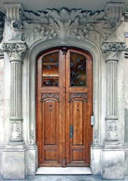 Stunning Classical Architecture stone door surround in Barcelona.   