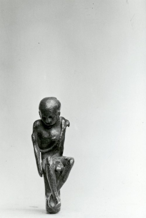 records-of-fortune:Bronze folding knife with the figure of a seated grotesque figure. Roman. 1st-2nd