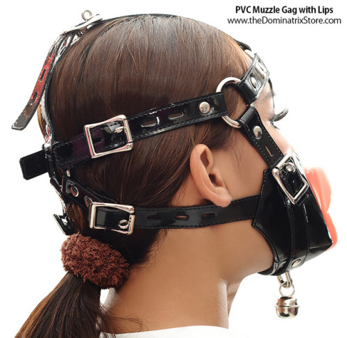 shinydombabes: PVC Muzzle Gag With lips To Control Your Sub!! At : www.thedominatrixstore.com