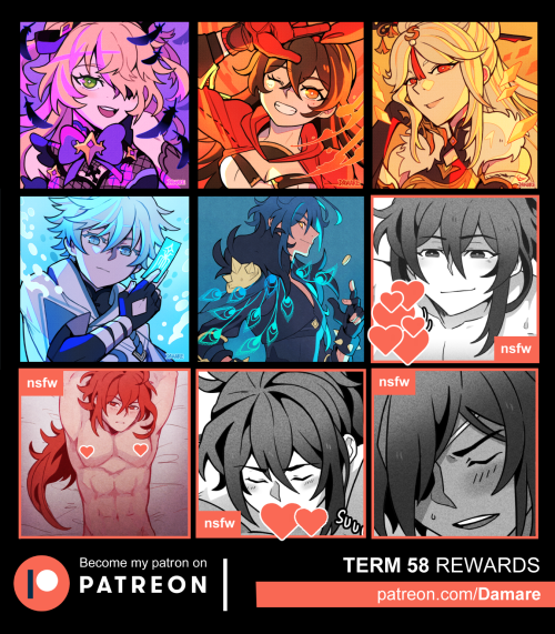 damare-draws: Term 57 rewards are up and ready to downloadBig thank you to all my patrons!As patron 