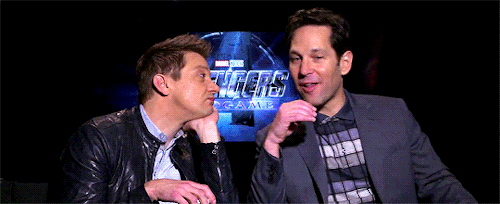 marvelheroes:Paul Rudd, Jeremy Renner Received Cold Welcome On Set Of ‘Endgame’I love watching these