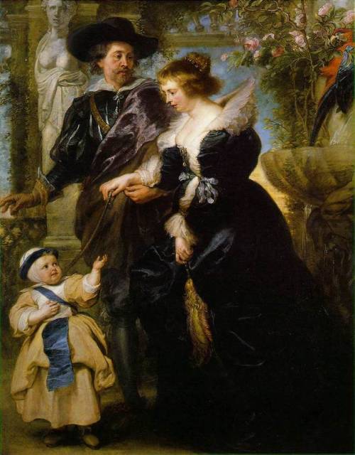 Rubens Rubens his wife Helena Fourment and their son Peter Paul, 1639, Peter Paul RubensSize: 158.1x