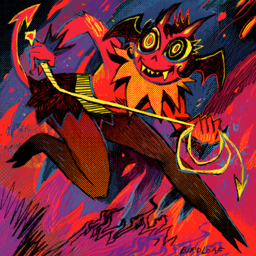 birdloaf:a lil devil cause i hit 6666 followers on ig and was desperate to draw something not in sharpie