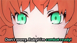 xlthuathopec:  soaringsparrows:  I was going to make a full gifset of Penny’s fight from RWBY episode 16, but the rest of the gifs looked pretty terrible. This is the only one that came out decently :/  Why not remake them until you’re happy with