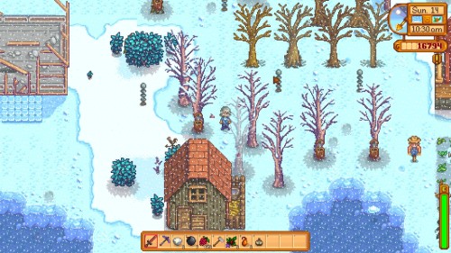 Farmer Rolal, and winter at Lopan Farmstead, towards the end of year two. I just got Robin to upgrad