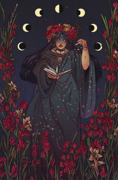 dtnart:I drew a witch for a limited hardcover book called Becoming Dangerous about rituals and resis