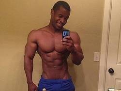 This Hot Muscle Stud Is On Live At Gay-Cams-Live-Webcams.com His Name Is Marcus Drummer