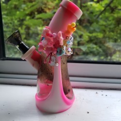 ookamikitsune:catboysalmon:This is my bong her name is Sakura katana chan she is full of tar and resin and she needs a scrub but she is my beloved*takes a fat rip*