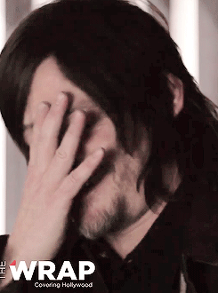 dixonsgrimed:  reedusgif:Embarrassed Norman is the cutest Norman   He is honestly the cutest little thing