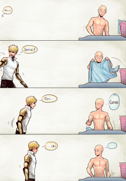 ebiko-chan:  Couple 03- Saitama x Genos  …(/&gt;v&lt;)/ ~ &lt;3 OPM hell here I come. Cheers~! 