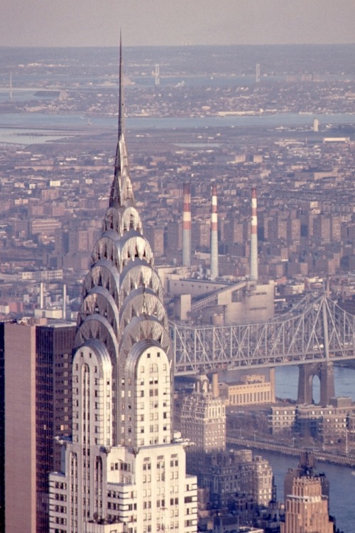 Chrysler Building From the Top of the Empire State Building, Winter 1973.