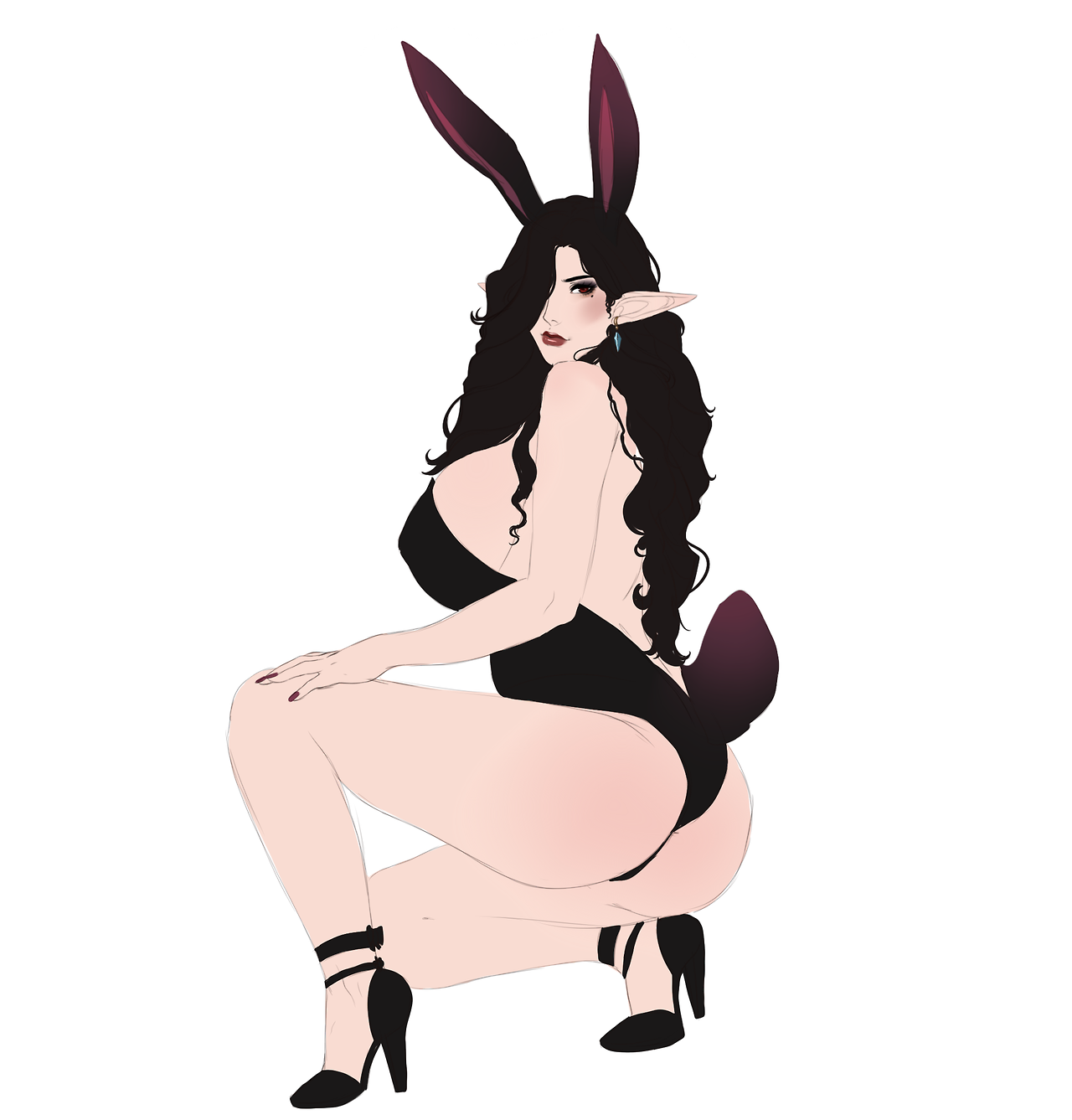 Doodle of my elf babe in a bunny outfit since Easter is right around the corner!