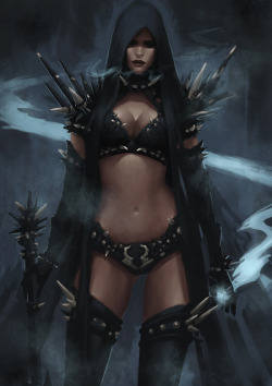 Dark Elf Mage - Concept by Arsinoes 