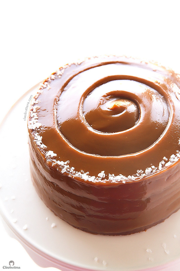 sweetoothgirl:    The Perfect Caramel Cake with Sea Salt   