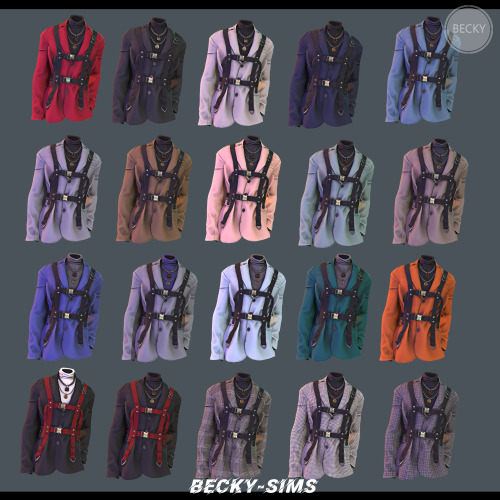 becky-sims: Tactical Suit Blazer（male+female top） Creator: Becky Sims4  模拟人生4 TOP 上衣 Download【下载】