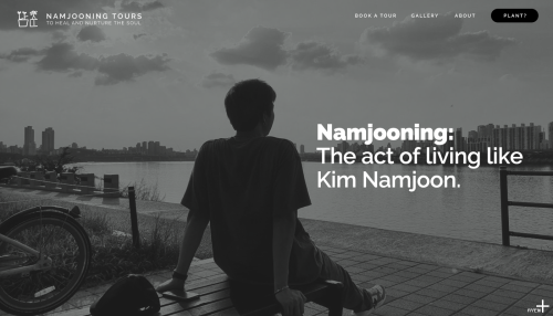 kithtaehyung:WEBSITE MOCKUPS : NAMJOONING TOURS “Remember, you can always go Namjooning