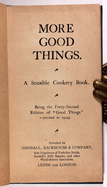 Vintage Cookery Book - 1914