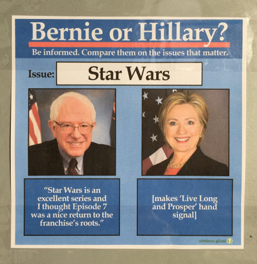 Porn Pics obviousplant:  Bernie or Hillary? Left on