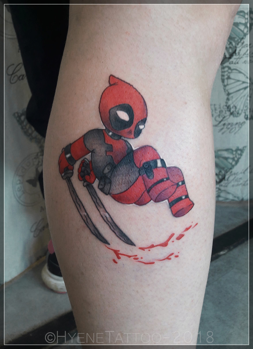 little Deadpool tattoo I made today :D my client... - INKPEDIA