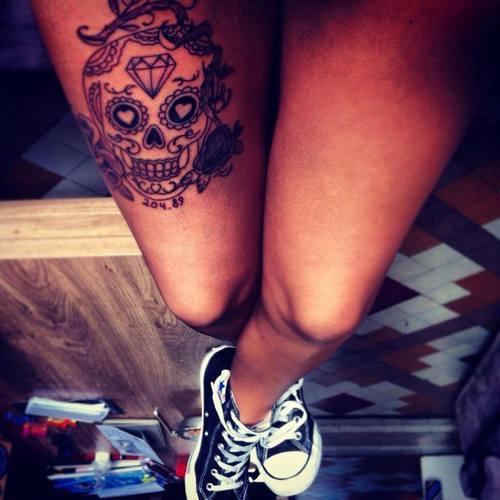 Cute skull tattoo