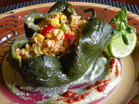 alloftheveganfood:  Vegan Salsa Entree Round Up Bean-Stuffed Deep Fried Jalapeños