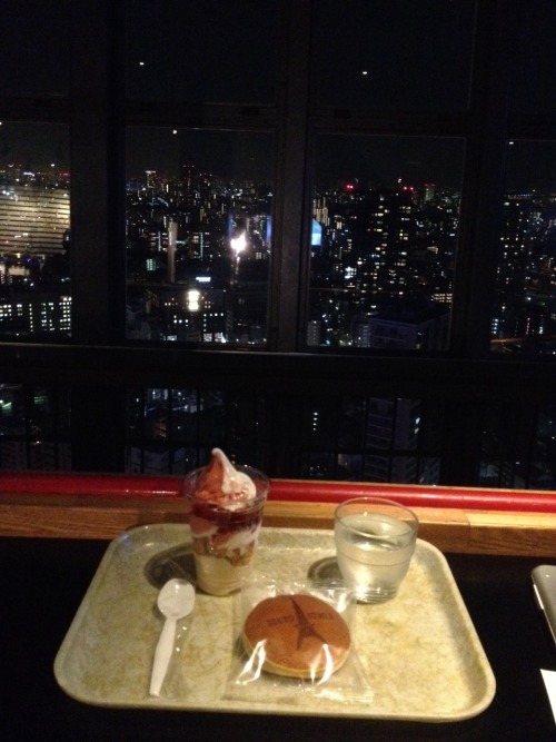 Snacks and a view at Tokyo tower!The dorayaki was super cute with the print on it!! And some souveni