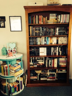 caughtinabookhangover:  My new book shelf!!! Not even big enough for all my books!! 